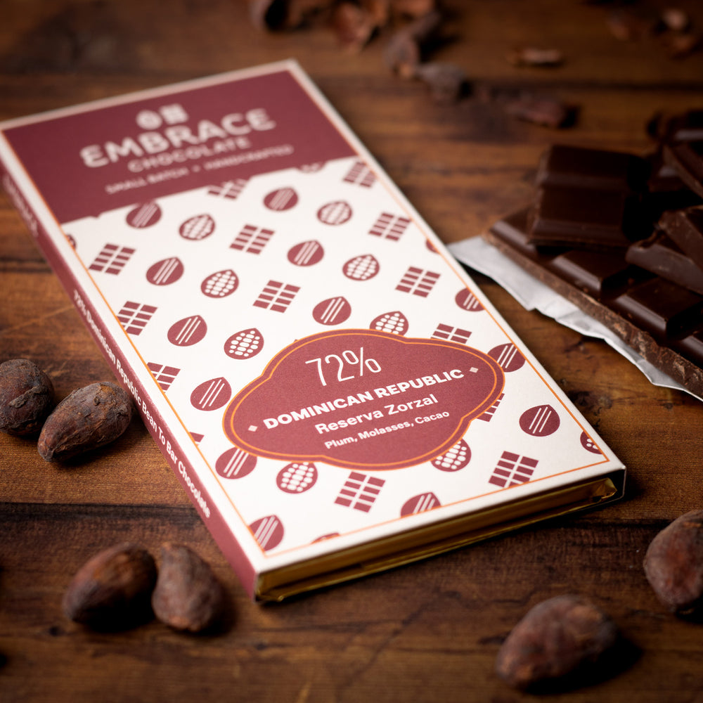 Embrace Chocolate - 72%, Dominican Republic | Zorzal Cacao