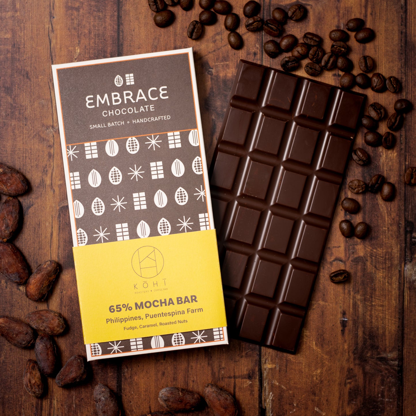 
                  
                    Embrace Chocolate - 65% Mocha Bar I Philippines, Puentespina Farm
                  
                